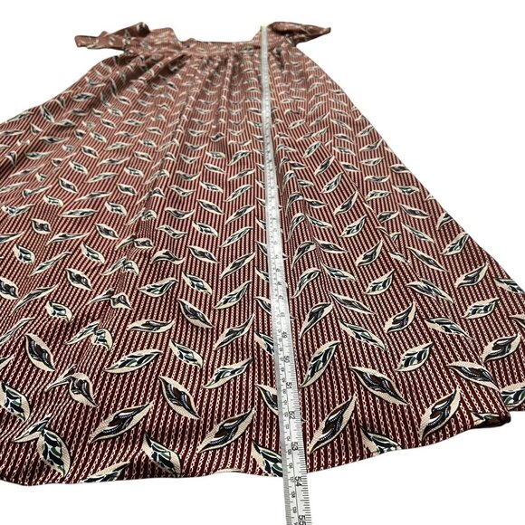 Kemi Telford African Print Babydoll Maxi Dress Red S‎ Cottagecore Peasant Boho - Picture 7 of 8